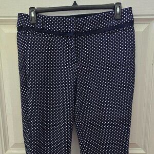 Lane Bryant 18R navy polka dot pants GUC